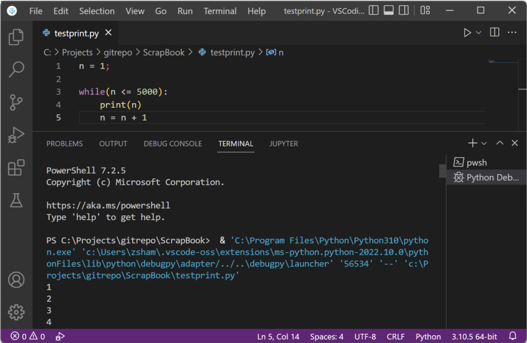Increase Visual Studio Code Terminal Buffer Size – The Developer Space